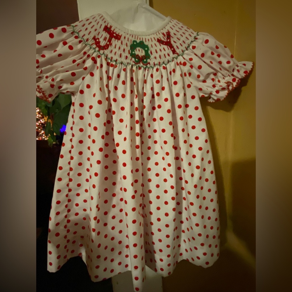 Christmas smock worn once